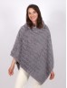 Soft Faux Fur Poncho W/ Weave Pattern 